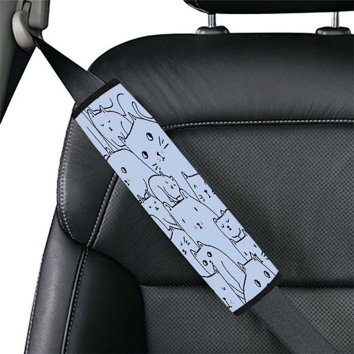 outline of cats expressions illustration Car seat belt cover