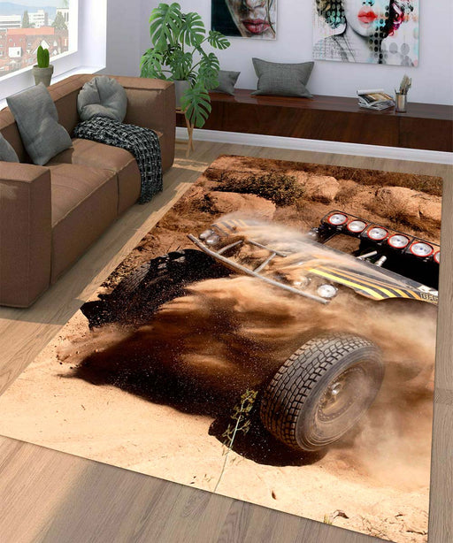 offroad car racing extreme Living room carpet rugs