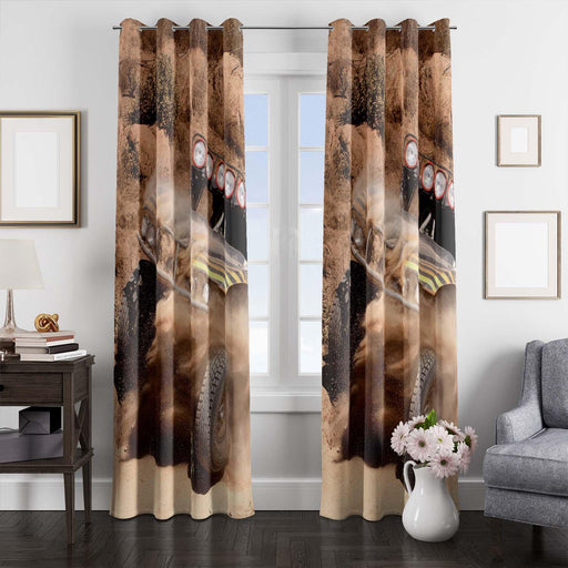 offroad car racing extreme window Curtain