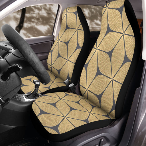 oval gold lines pattern fancy Car Seat Covers