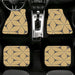 oval gold lines pattern fancy Car floor mats Universal fit