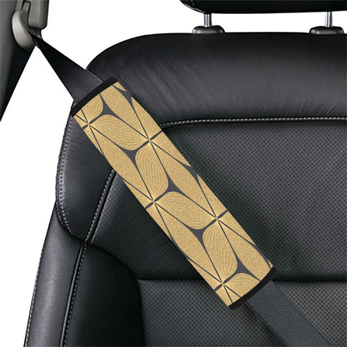 oval gold lines pattern fancy Car seat belt cover