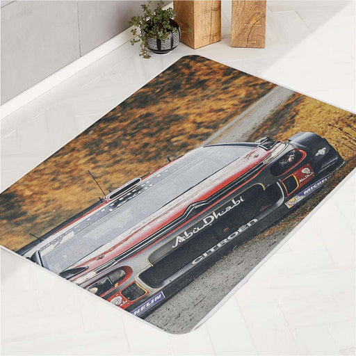 offroad car racing situation bath rugs