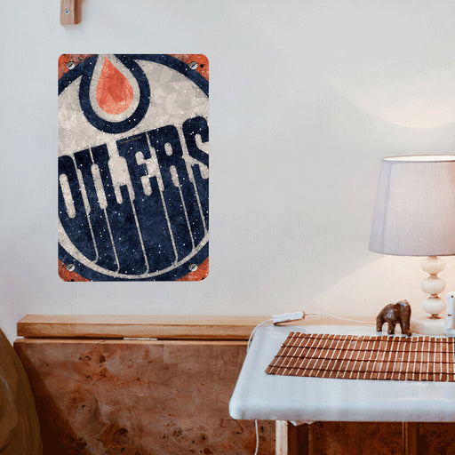 oilers falling of edmonton oilers Poster Metal print wall art