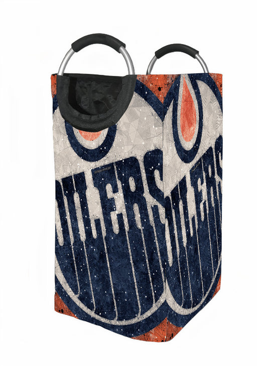 oilers falling of edmonton oilers Laundry Hamper | Laundry Basket