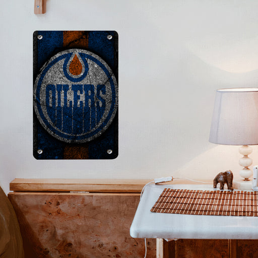 oilers logo prism cold Poster Metal print wall art