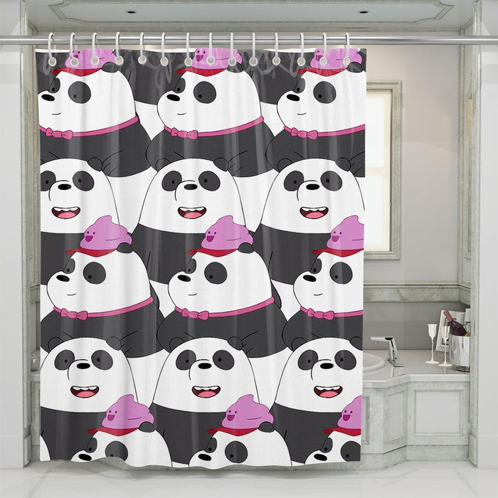 panda bear of we bare bears shower curtains