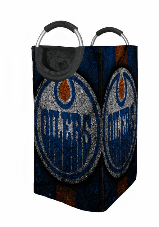 oilers logo prism cold Laundry Hamper | Laundry Basket