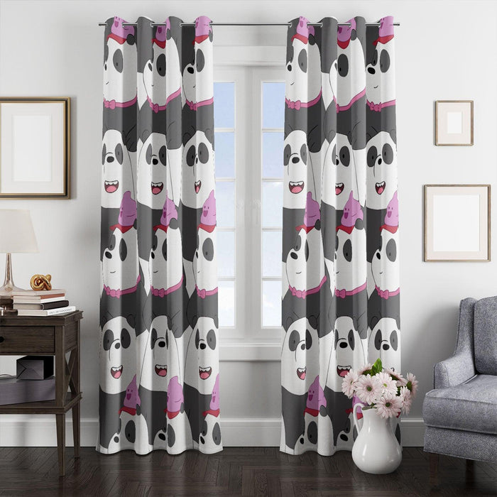 panda bear of we bare bears window Curtain