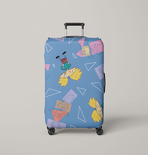 pattern hey arnold kids Luggage Covers | Suitcase