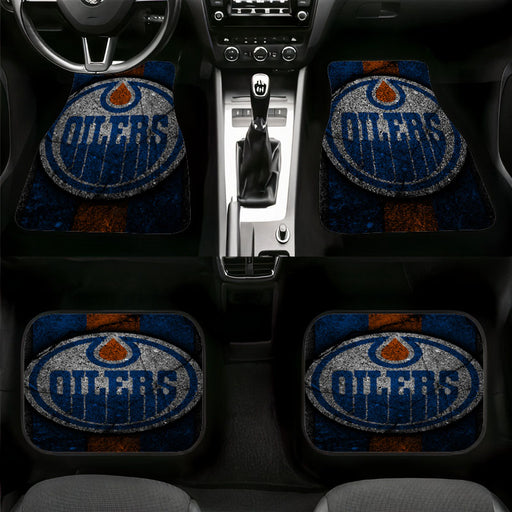 oilers logo prism cold Car floor mats Universal fit