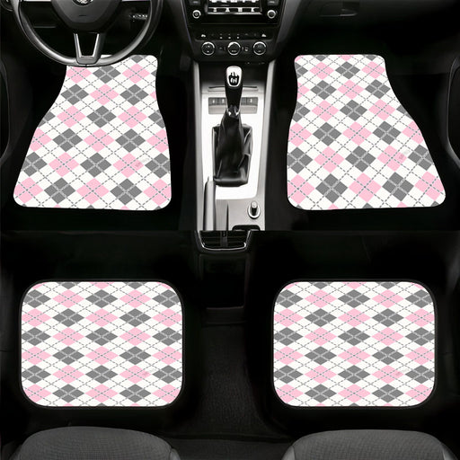 pastel color square and line Car floor mats Universal fit