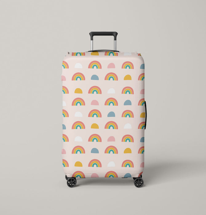 pastel solid color rainbow Luggage Cover | suitcase