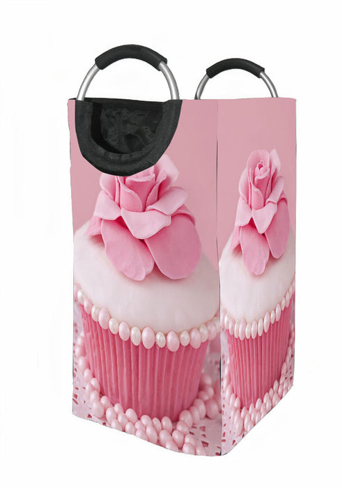 pink cupcake aesthetic Laundry Hamper | Laundry Basket