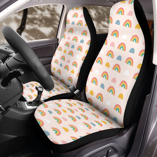 pastel solid color rainbow Car Seat Covers