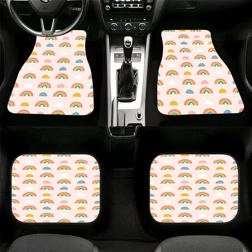 pastel solid color rainbow Car floor mats Universal fit