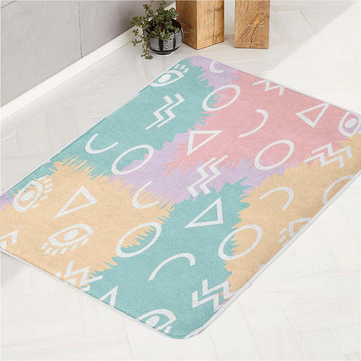 pastel yellow aesthetic theme bath rugs