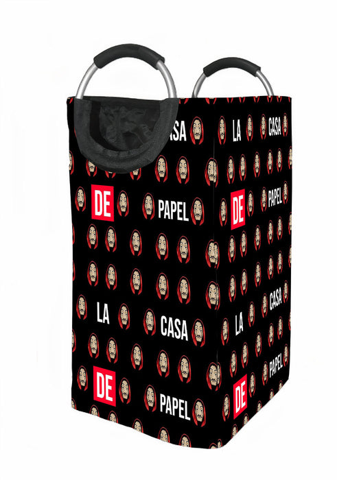 pattern bella ciao mask la casa de papel Laundry Hamper | Laundry Basket