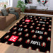 pattern bella ciao mask la casa de papel Living room carpet rugs