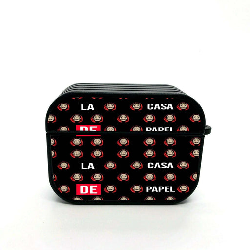 pattern bella ciao mask la casa de papel airpods case