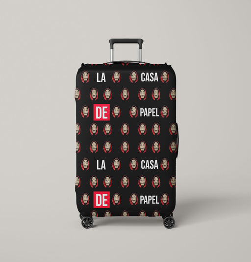 pattern bella ciao mask la casa de papel Luggage Cover | suitcase