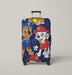 paw patrol dogs textured Luggage Covers | Suitcase