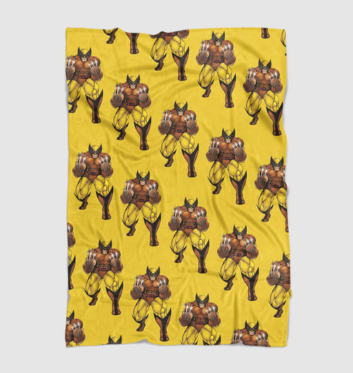 pattern of wolverine x men mutant Ultra soft fleece blanket