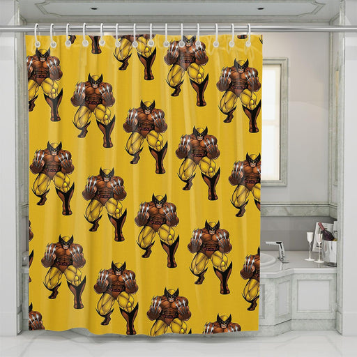 pattern of wolverine x men mutant shower curtains