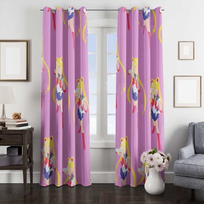 peaces sailor moon anime for girl window Curtain