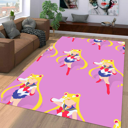 peaces sailor moon anime for girl Living room carpet rugs