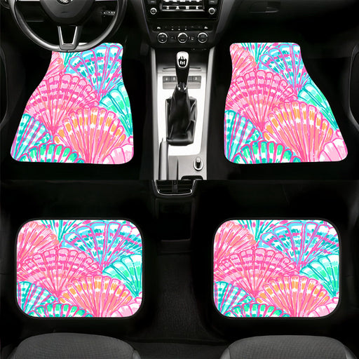 pearl sell drawing blue and pink Car floor mats Universal fit