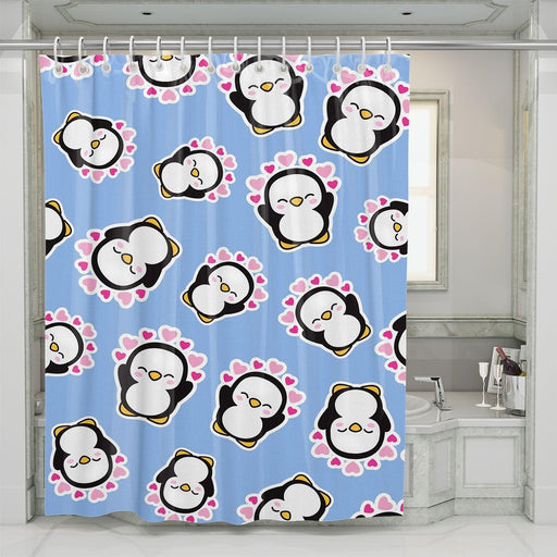 penguins lovely pretty shower curtains