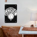 only white new york knicks logo Poster Metal print wall art