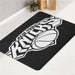 only white new york knicks logo bath rugs