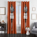 orange khalil mack football window Curtain