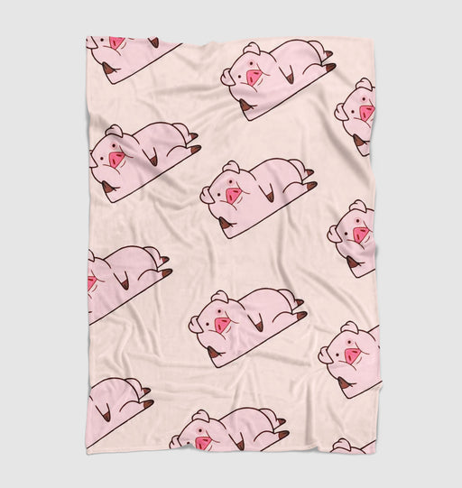 pig pets from gravity falls waddles Ultra soft fleece blanket