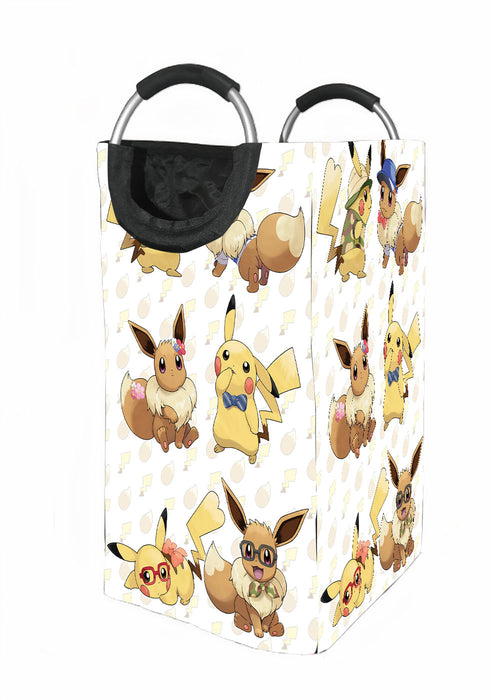 pikachu and eevee pokemon Laundry Hamper | Laundry Basket