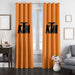 orange ktm racing logo black window Curtain