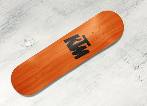 orange ktm racing logo black Skateboard decks