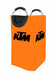 orange ktm racing logo black Laundry Hamper | Laundry Basket