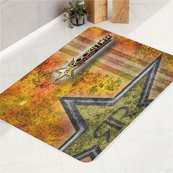 orange rockstar energy drinks bath rugs