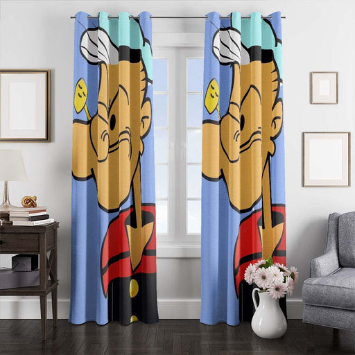 popeye cartoon window curtains