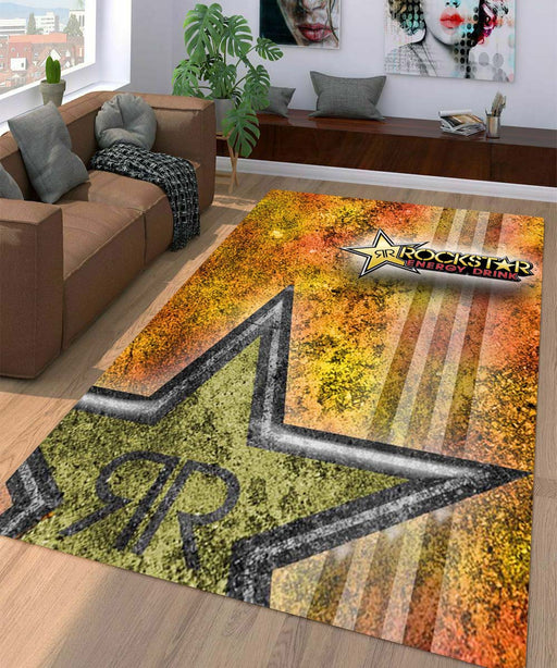 orange rockstar energy drinks Living room carpet rugs