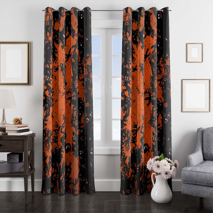 orange shadow enchantment window Curtain