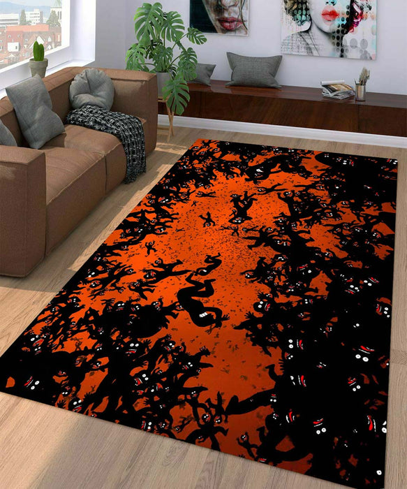 orange shadow enchantment Living room carpet rugs