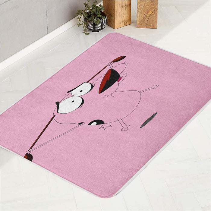 pink courage the cowardly dog cartoon network bath rugs