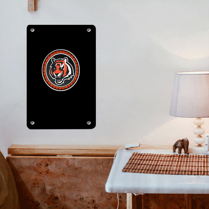 orange tigers logo football Poster Metal print wall art