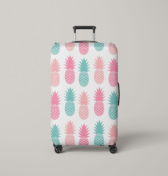 pineapple fruit blue and pink Luggage Cover | suitcase