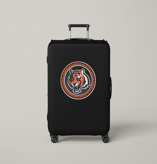 orange tigers logo football Luggage Covers | Suitcase