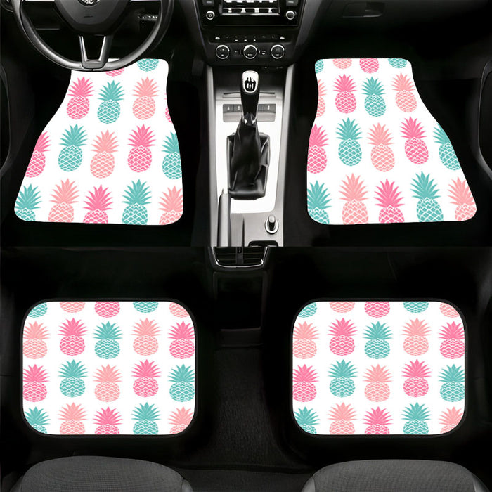 pineapple fruit blue and pink Car floor mats Universal fit